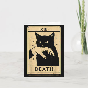 Carte de Tarot Chat Noir Occultisme Sorcière Chat 