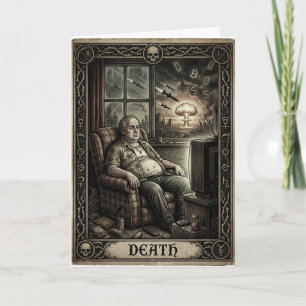 Carte de tarot de la mort Boomer WW3 Meme