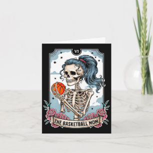 Carte de tarot de maman de basketball squelette de
