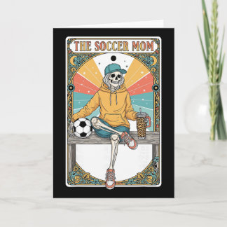 Carte de tarot de maman de football Squelette Café