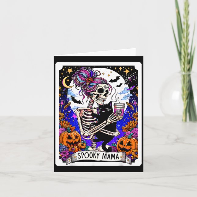 Carte de tarot de maman effrayante Halloween Maman (Devant)
