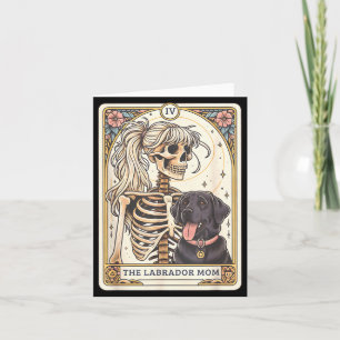 Carte de tarot de maman Labrador noir Squelette de