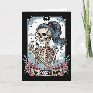 Carte de tarot de mère de football squelette Mères