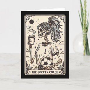 Carte de tarot d'entraîneur de football Squelette