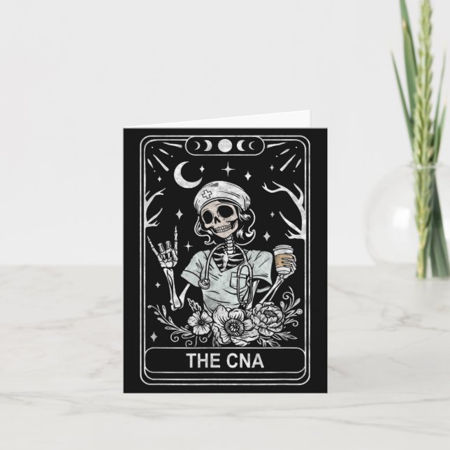 Carte de tarot d'infirmière certifiée CNA Skeleton (Devant)