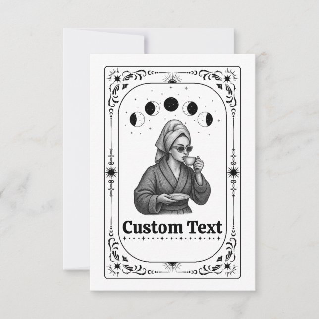 Carte de tarot d'invitation à une fête de divorce  (Devant)