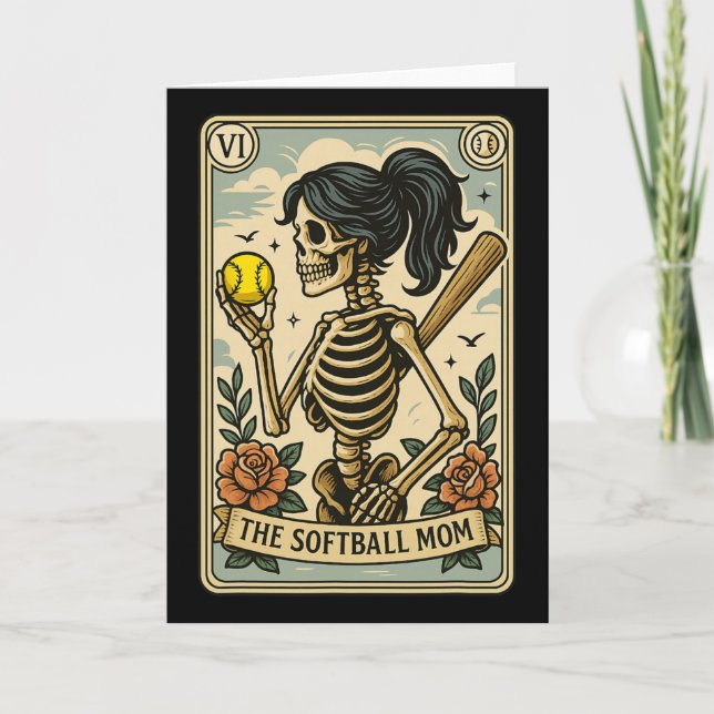 Carte de tarot drôle d'Halloween Maman Maman squel (Devant)