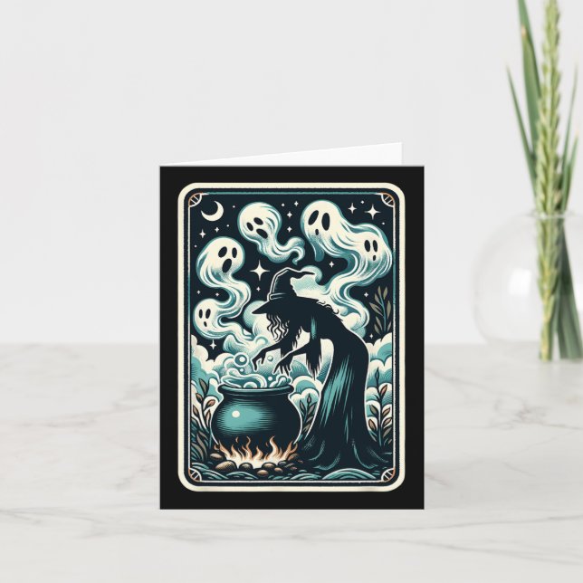 Carte de tarot gothique surnaturel Ghost Cauldron  (Devant)