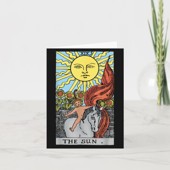 Carte de tarot Soleil Rider Waite (Devant)