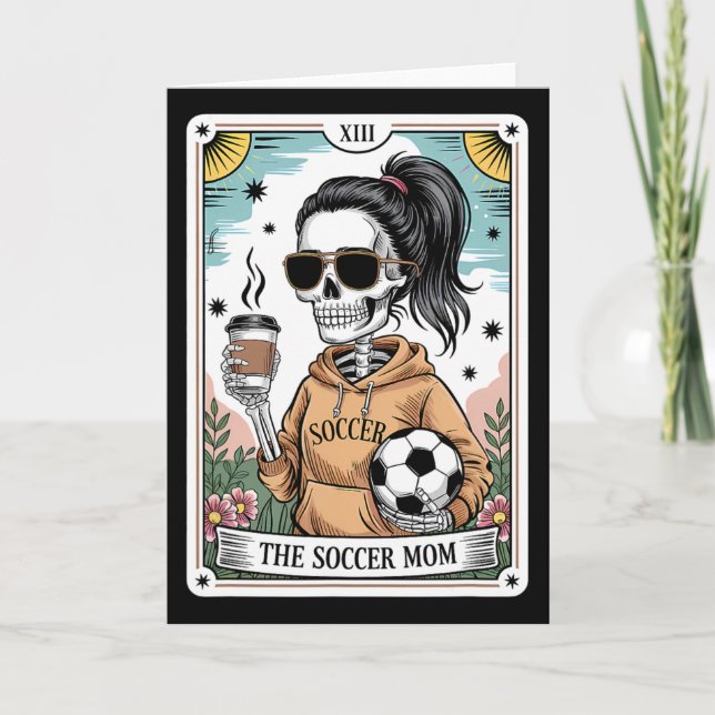 Carte de tarot squelette drôle Halloween maman de  (Devant)