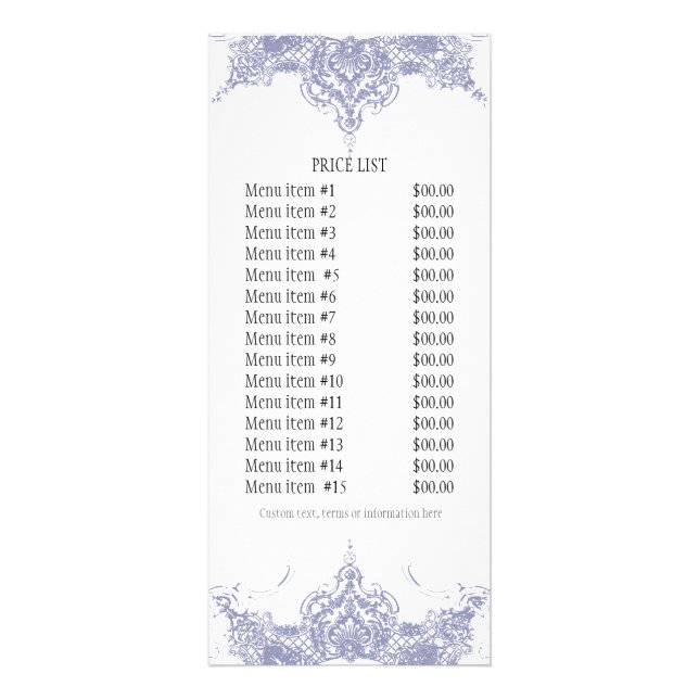 Carte de taux d'affaires - Toile Damask Swirl Flor (Devant)