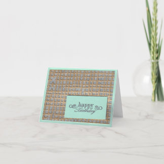 Carte de Teal and Squares Birthday