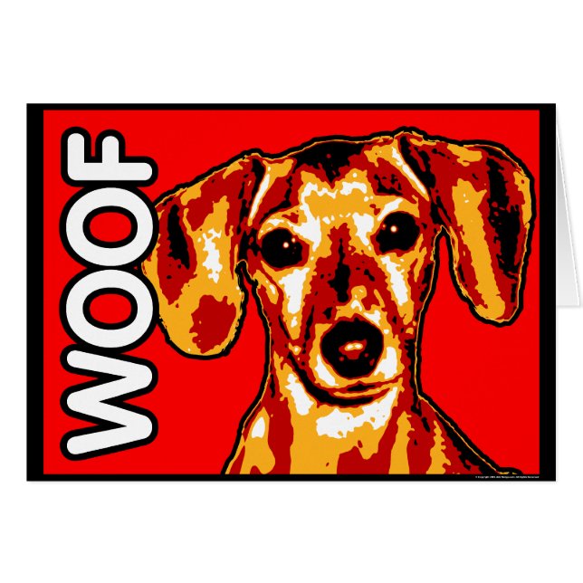 Carte de teckel (Devant horizontal)