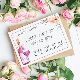 Carte de témoin de mariage pour brunch