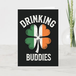 Carte de temps de beuverie pour amis irlandais