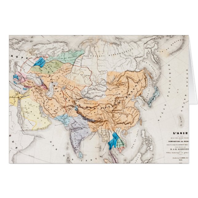 Carte de temps de l'Asie | de Kublai Khan (Devant horizontal)
