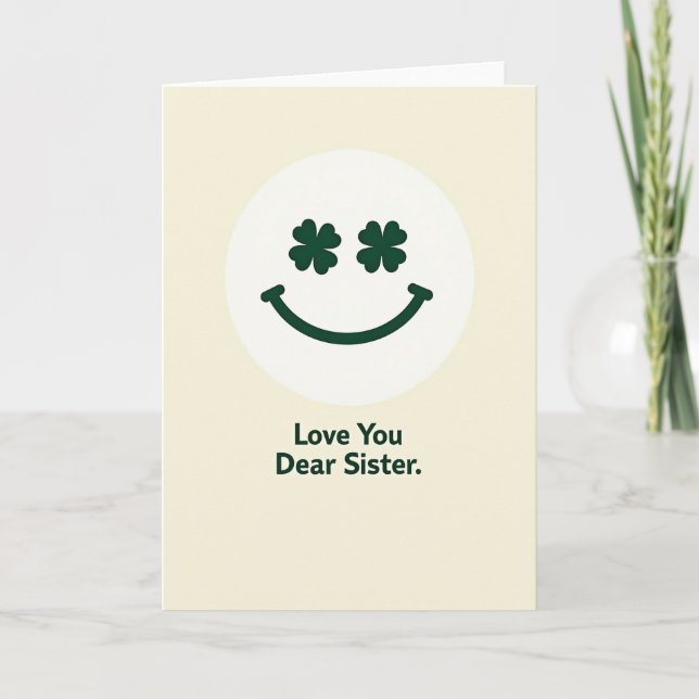 Carte de tendresse pour une sœur bien-aimée (Devant)