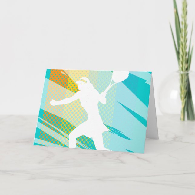 Carte de tennis avec imprimé tennisplayer féminin (Devant)