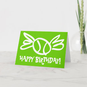 Carte de tennis humoristique pour Anniversaire