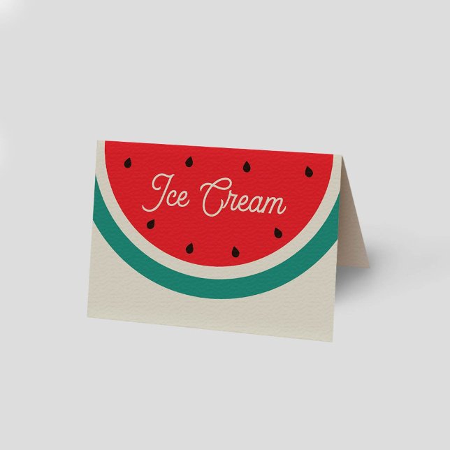 Carte de tente de nourriture Watermelon (Watermelon Food Tent Card)