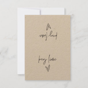 Carte de tente Étiquette à clé Lime