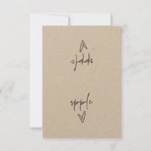 Carte de tente Étiquette alimentaire Apple