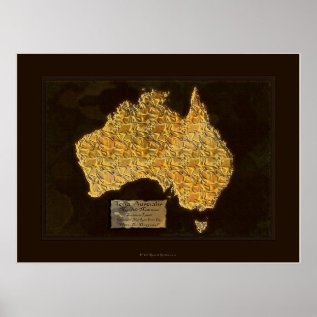 Carte de TERRA AUSTRALIS Poster d'art (Devant)