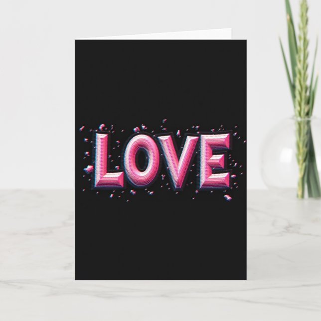 Carte de texte d'amour minimaliste (Devant)