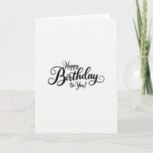 Carte de texte d'anniversaire Flourish