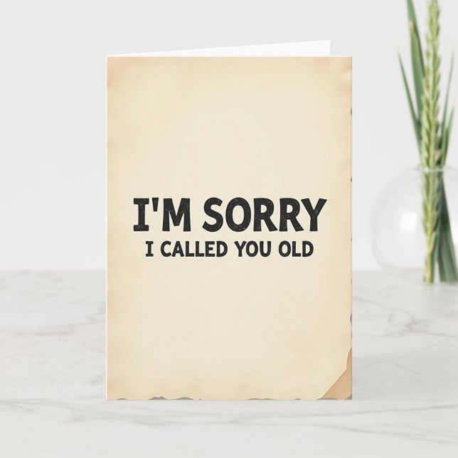 Carte de texte d'excuse rustique (Devant)