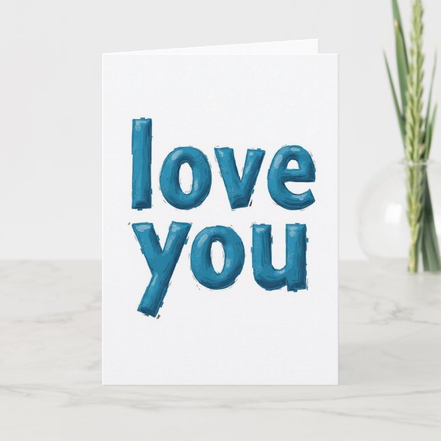 Carte de texte Simple Love You (Devant)