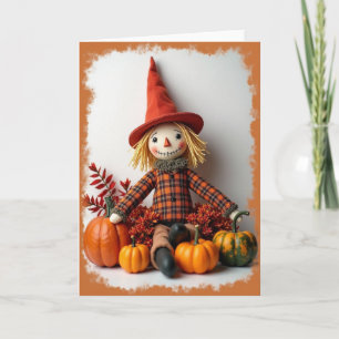 Carte de Thanksgiving à motif carreauté