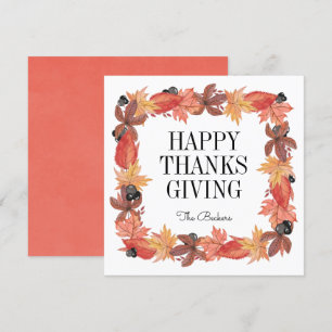 Carte de Thanksgiving Bon Automne