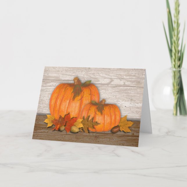 Carte de thanksgiving de citrouilles d'automne (Devant)
