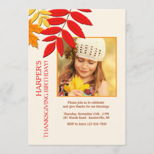 Carte de thanksgiving de photo de couleurs de