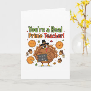 Carte de Thanksgiving drôle pour professeur de mat