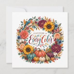 Carte de Thanksgiving Gratitude in Every Color