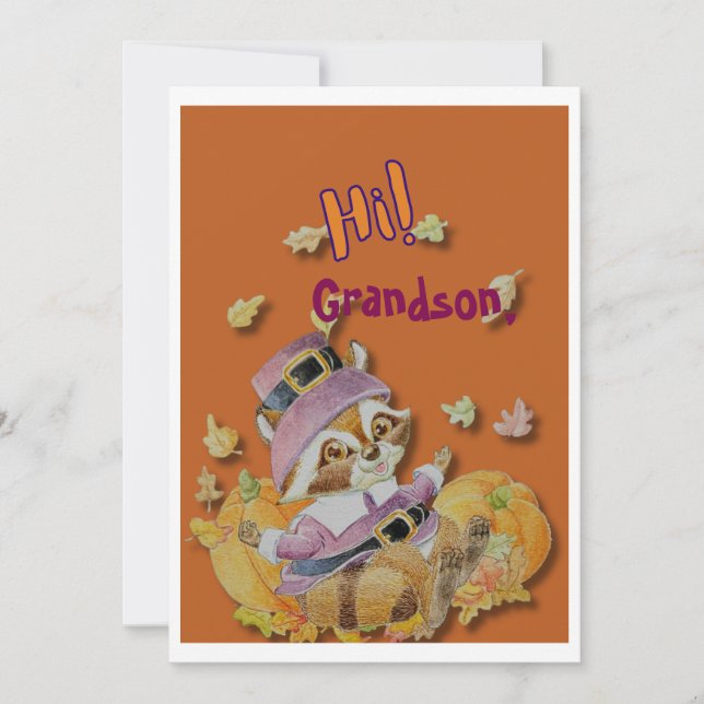 Carte de Thanksgiving personnalisée pour enfant (Devant)