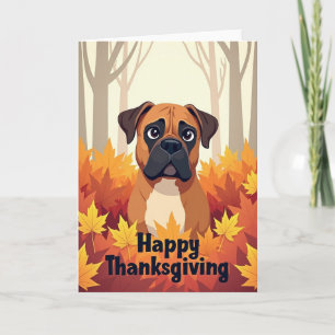 Carte de Thanksgiving pour chien heureux