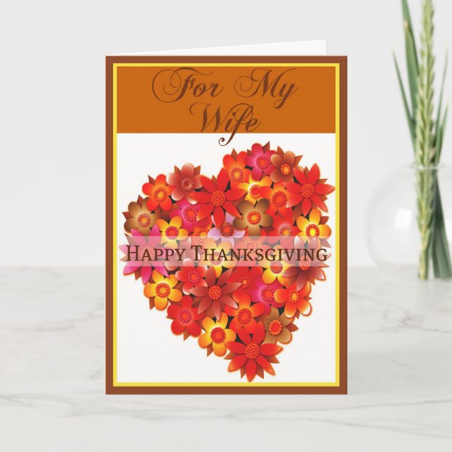 Carte de thanksgiving pour l'épouse (Devant)