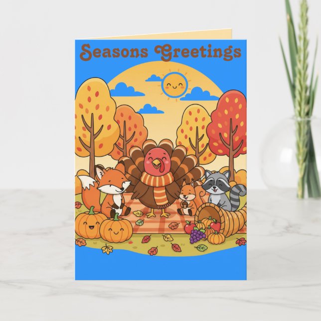 Carte de Thanksgiving pour les enfants (Devant)