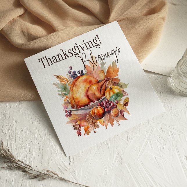 Carte de Thanksgiving pour table de bénédictions d (Créateur téléchargé)