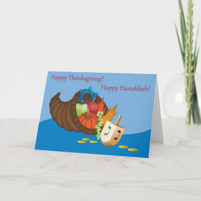 Carte de Thanksgivukkah (thanksgiving et Hanoukka) (Devant)