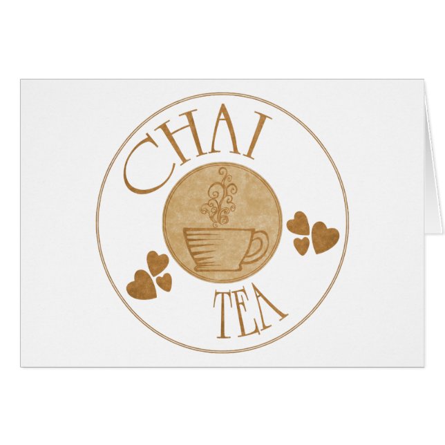 Carte de thé de Chai (Devant horizontal)