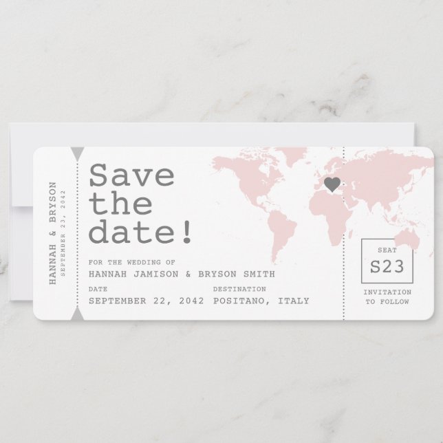 Carte de Thème de Voyage Rétro Billet d'Embarqueme (Devant)