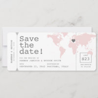Carte de Thème de Voyage Rétro Billet d'Embarqueme