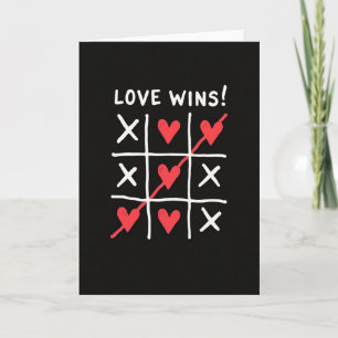 Carte de Tic Tac Toe Love Wins