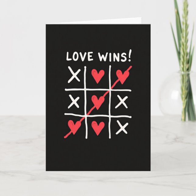 Carte de Tic Tac Toe Love Wins (Devant)