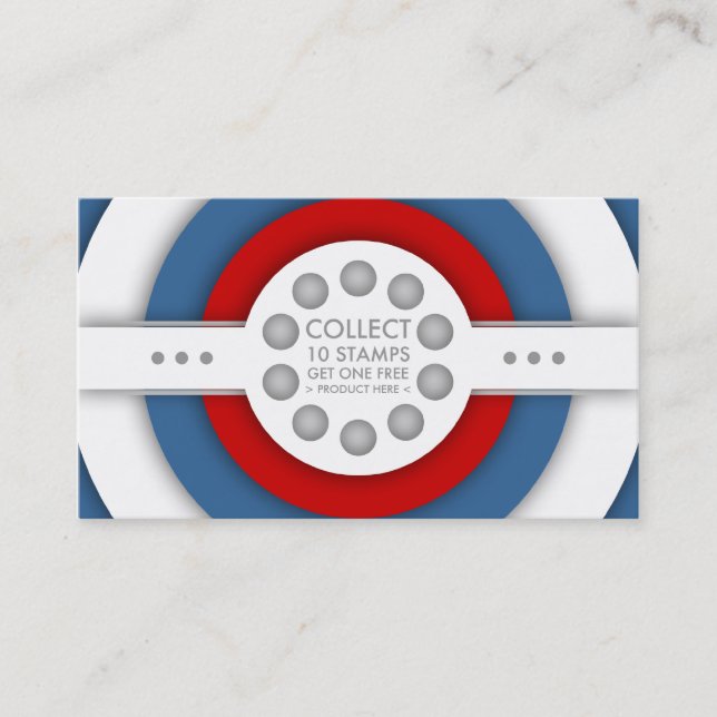 carte de timbre de fidélité rétro (Devant)