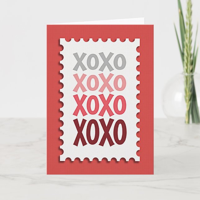 Carte de timbre postal Xoxo sincère (Devant)